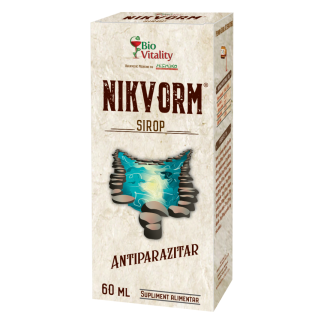 Sirop pentru eliminarea parazitilor intestinali, 60ml, Nikvorm