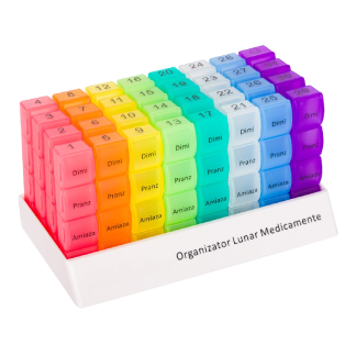 Organizator medicamente lunar colorat, Bazarul de Sanatate