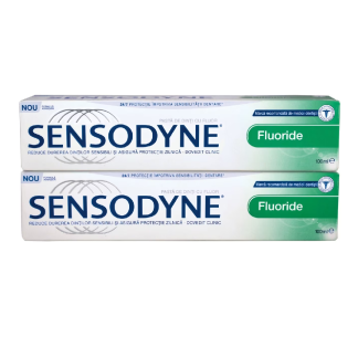 Pachet Pasta de dinti Fluoride, 100 ml+100 ml, Sensodyne