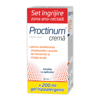 Proctinum Duo Set (cremă 30 ml + gel hipoalergenic 200 ml) Zdrovit