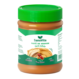Pasta de arahide, fara zahar, 375 gr, Sanovita