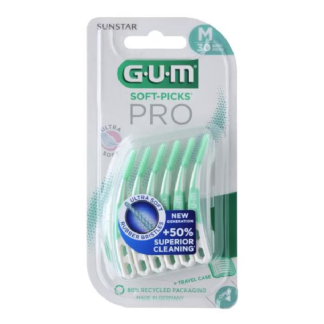 Periute interdentare Ultra Soft Picks PRO, M, 30 bucati, Sunstar Gum