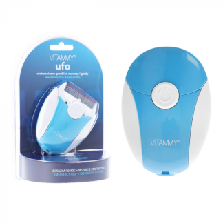 Pieptene electric paduchi, cu LED Ufo, Albastru, Vitammy