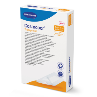 Plasture steril Cosmopor Transparent, 9*15 cm, 25 bucati, HartMann