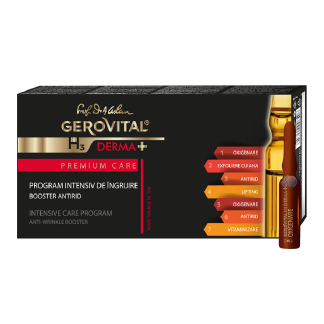 Program intensiv de ingrijire H3 Derma Plus Premium Care, 7 fiole, Gerovital