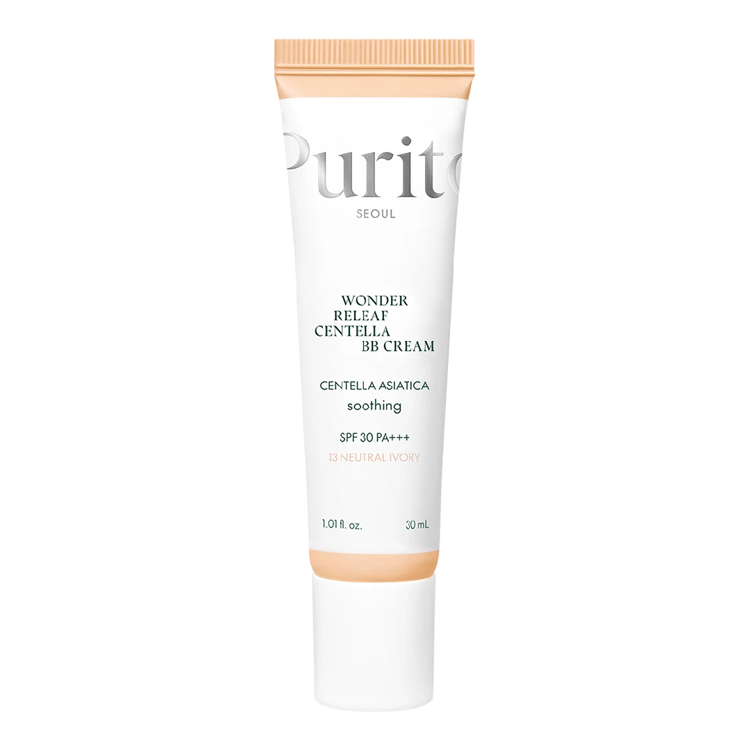Crema BB multifunctionala cu SPF 30 PA+++, 13 Neutral Ivory, Wonder Releaf Centella, 30 ml, Purito