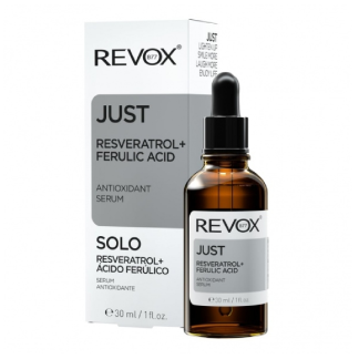 Revox Just Ser antioxidant cu Resveratrol si Acid Ferulic pentru fata si gat, 30ml