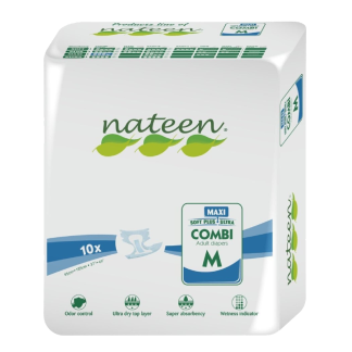Scutece pentru adulti Combi Plus Line, marimea M, 10 bucati, Nateen