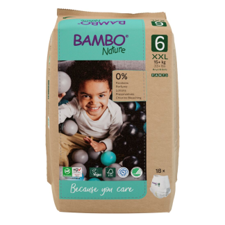 Scutece chilotei Eco Pants Nr.6, 15kg+, 18 bucati, Bambo Nature