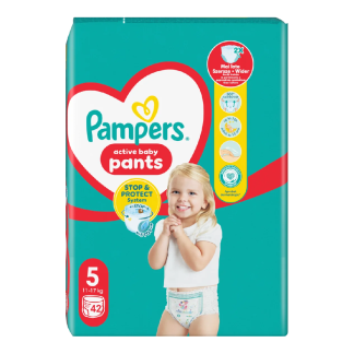 Scutece chilotel Active Baby Pants Nr.5, 11-17 kg, 42 bucati, Pampers