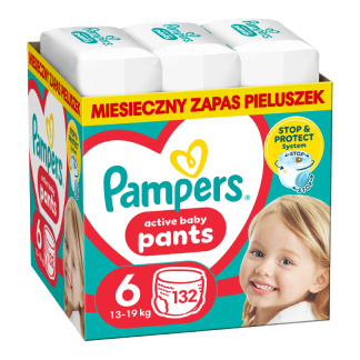 Scutece chilotel Active Baby Pants Nr.6, 13-19 kg, 132 bucati, Pampers