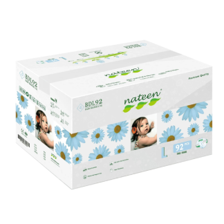 Scutece hipoalergenice Flex&Fit Premium, L, Nr.4, 8-14kg 92 bucati, Nateen