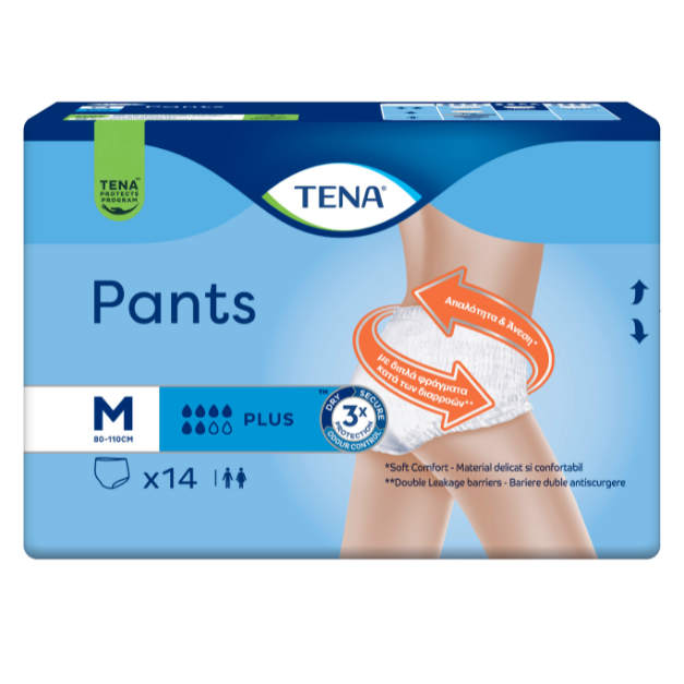 Scutece tip chilot pentru adulti Pants, Plus Medium, 14 bucati, Tena