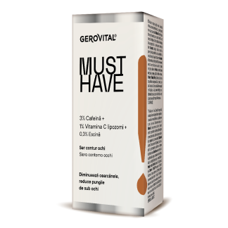 Ser contur de ochi 3% Cafeina Must Have, 30 ml, Gerovital