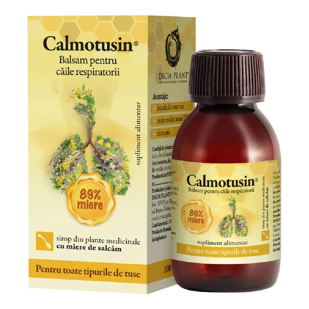 Calmotusin sirop cu miere, 100 ml, Dacia Plant