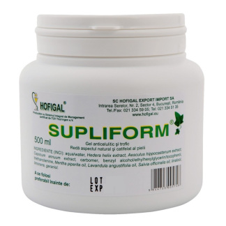 Gel anticelulitic si trofic Supliform, 500 ml, Hofigal