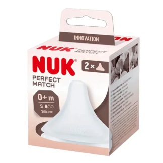 Tetină de silicon, mărimea S, 0+ luni, 2 bucati, Nuk