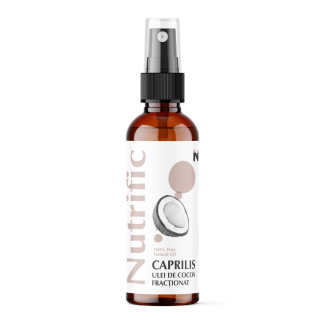 Ulei de cocos fractionat Caprilis, 100ml, Nutrific