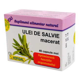 Ulei de Salvie macerat, 500 mg, 40 capsule, Hofigal