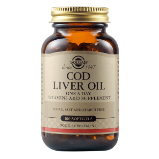 Cod Liver Oil, 100 capsule moi, Solgar