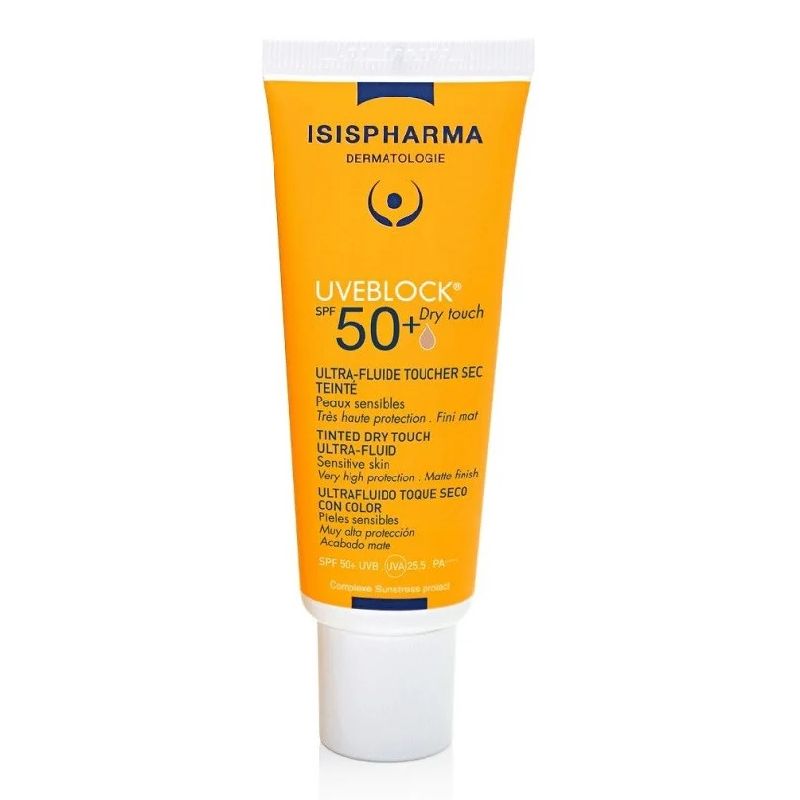 Fluid nuantator cu protectie solara Dry Touch Medium Tinted SPF50+ UVEBLOCK, 40ml, IsisPharma