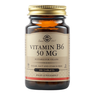 Vitamina B6 50 mg, 100 tablete, Solgar