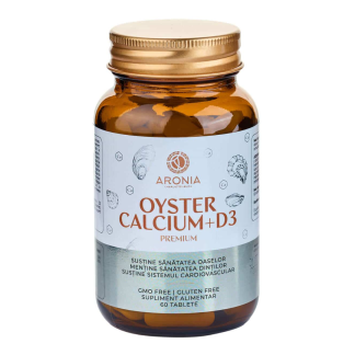 Calciu si vitamina D3, Premium Oyster, 60 tablete, Aronia Charlottenburg