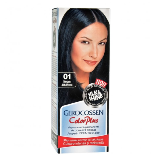 Vopsea de par Silk&Shine, 0.1 Negru Albastrui, 50ml, Gerocossen