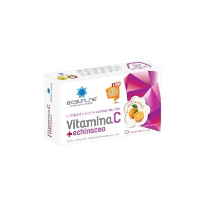 Vitamina C + Echinacea, 30 comprimate, Helcor -