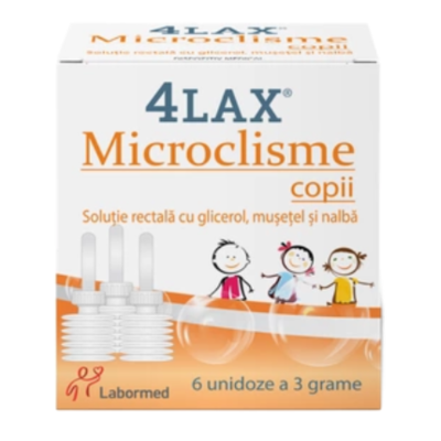 Microclisme copii 4Lax, 6 unidoze, Labormed -