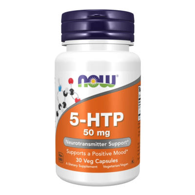 5-HTP, 50 mg, 30 capsule vegetale, Now Foods -