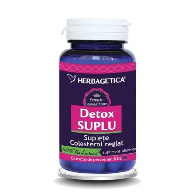 Detox suplu, 120 capsule, Herbagetica -