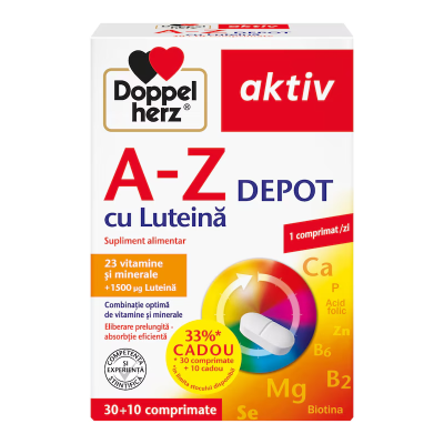 A-Z Depot cu Luteina Aktiv, 30 + 10 comprimate, Doppelherz -