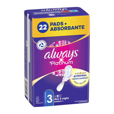 Absorbante Platinum Night, 22 bucati, Always -
