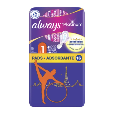 Absorbante Platinum Normal, 16 bucati, Always -