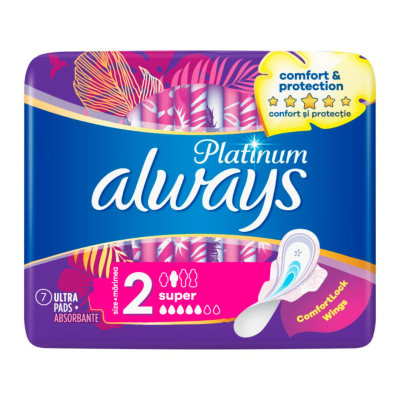 Absorbante Platinum Super, 7 bucati, Always -