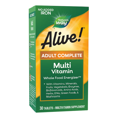 Multivitamine fara fier adaugat Alive Nature's Way, 30 tablete, Secom -