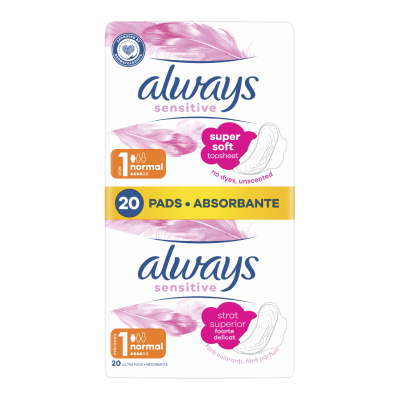 Absorbante Sensitive Duo Pack Ultra Normal Plus, 20 bucati, Always -