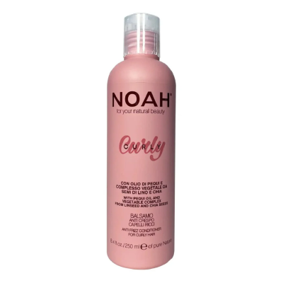 Balsam pentru par cret, cu efect anti-frizz, Curly, 250 ml, Noah -