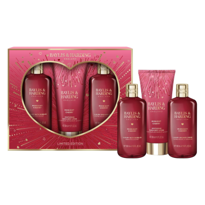 Set de ingrijire Midnight Cherry Luxury, 3 piese, Baylis & Harding -