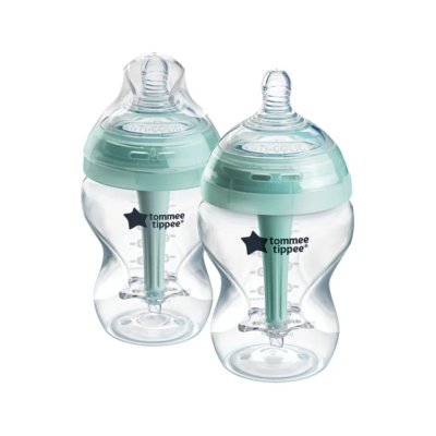 Set biberoane Advanced Anti-colici, cu autosterilizare, 0 luni+ Natural Start, 2*260ml, Tommee Tippee -
