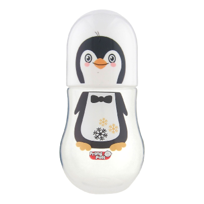 Biberon PP decorat pinguin,150ml, Primii Pasi -