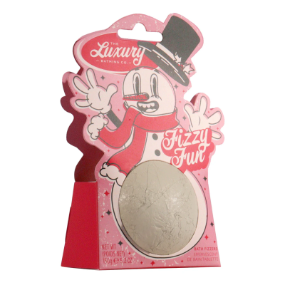 Bila de baie Fizzy Fun, Candy Canes, Cocoa & Vanilla Swirl, 150 g, The Luxury Bathing Company -