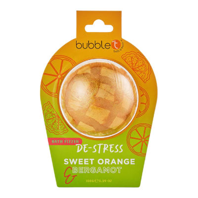 Bila efervescenta de baie pentru relaxare, Portocala Dulce & Bergamot, 150g, Bubble T -