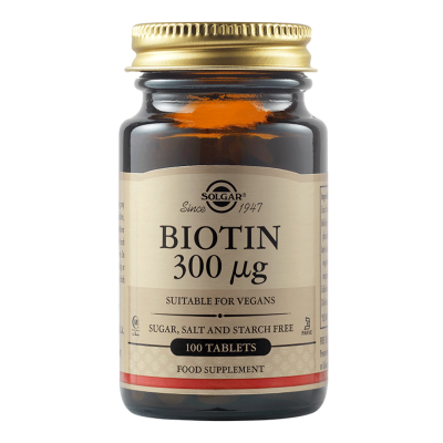 Biotina 300 mcg, 100 tablete, Solgar -