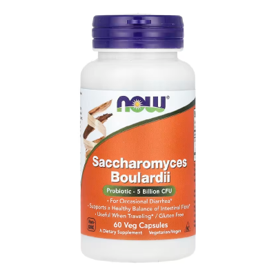 Saccharomyces Boulardii, 60 capsule vegetale, Now Foods -