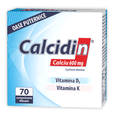 Calcidin, Calciu 600 mg, 70 comprimate, Zdrovit -