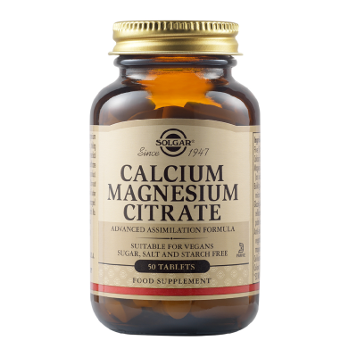 Calciu Magneziu Citrat, 50 tablete, Solgar -