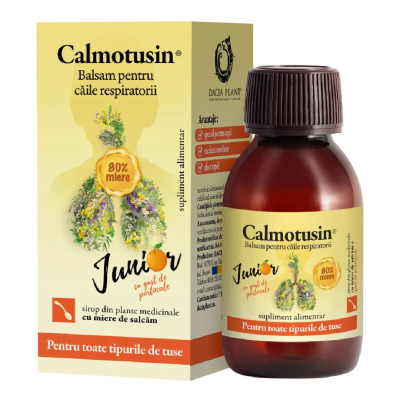 Calmotusin Junior sirop cu gust de portocale, 100 ml, Dacia Plant -