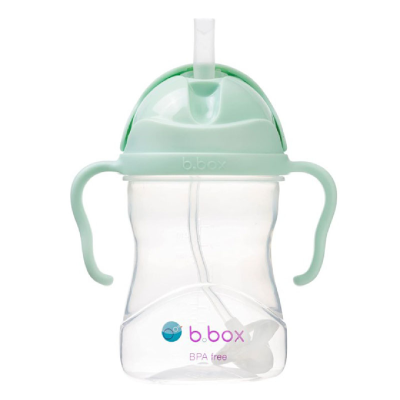 Cana cu pai, 6 luni+, Verde Fistic, 240 ml, B.Box -